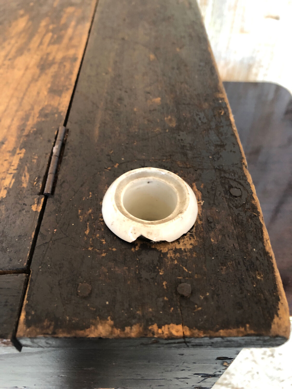 Writing desk inkwell vintage porcelain