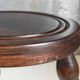 Vintage solid turned wood tripod stool