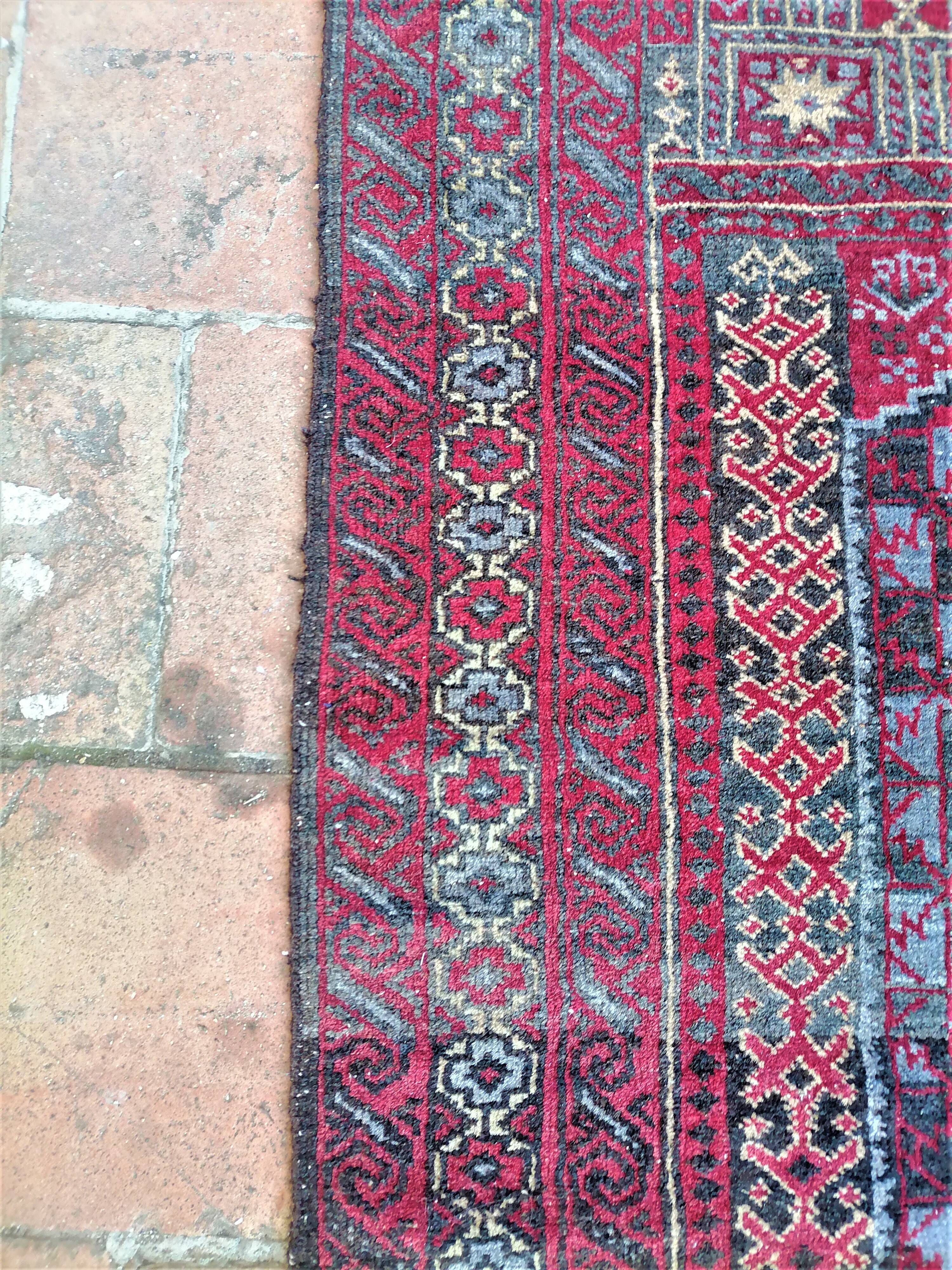 Ancient oriental prayer mat. ( 143 x 92 )