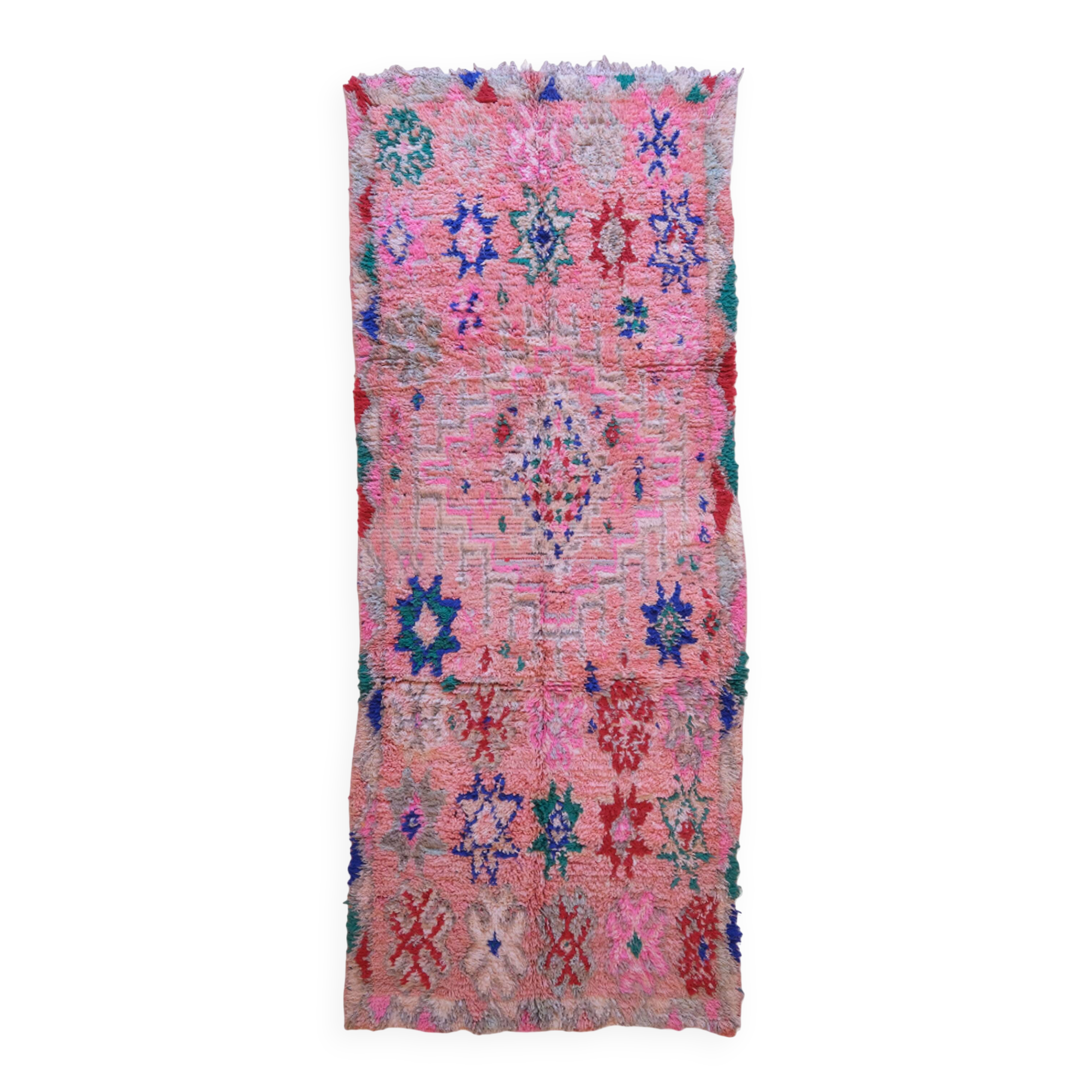 Pink Berber rug - 272 x 107 cm