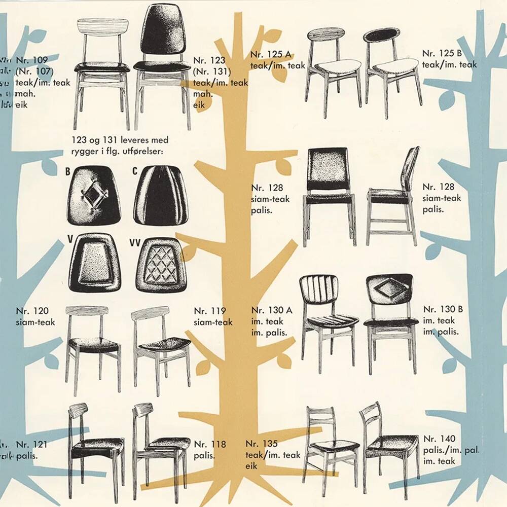 Set of 8 Dining Chairs by Fredrik Kayser for Viken Møbelfabrikk, model no.