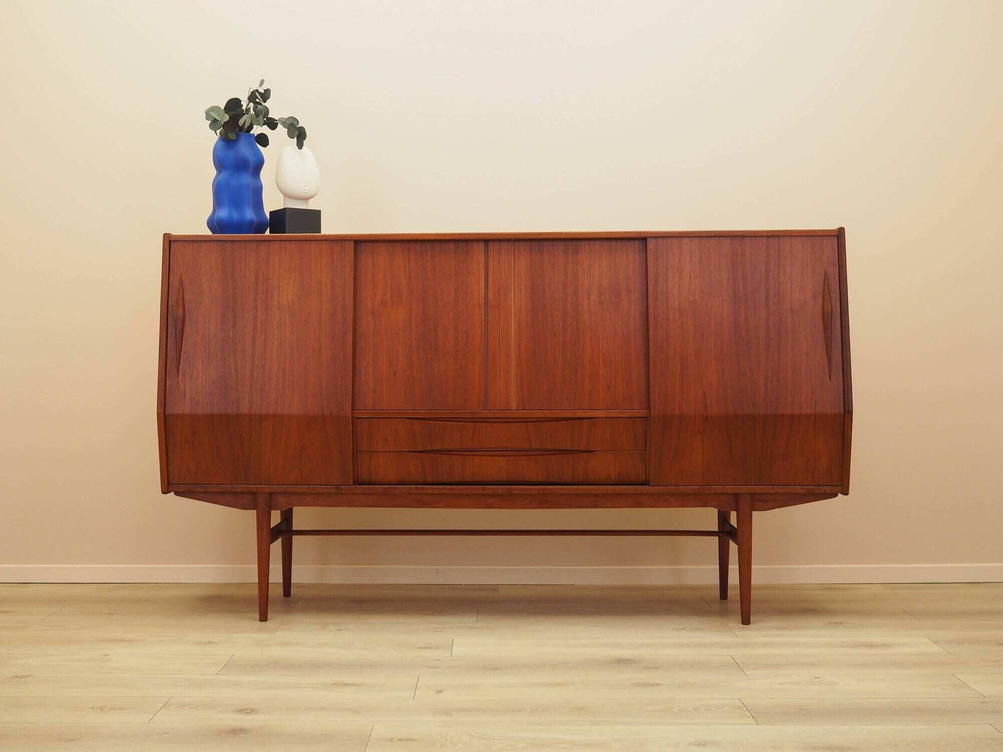 Teak highboard, Danish design, 1960s, made in Denmark