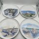 Hand painted porcelain plate with landscape decoration