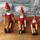 Trio of old wooden Pinocchio Made in Italy