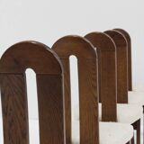 Vintage brutalist dining chairs, set of 6