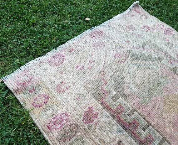 Vintage Turkish hallway rug 85x397 cm