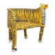 Wooden armchair with a "tiger" appearance.
