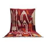 Authentic Moroccan wool rug handwoven, 250x150 cm.