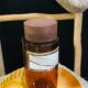 Apothecary pot amber glass 19th AMMONIA porcelain label