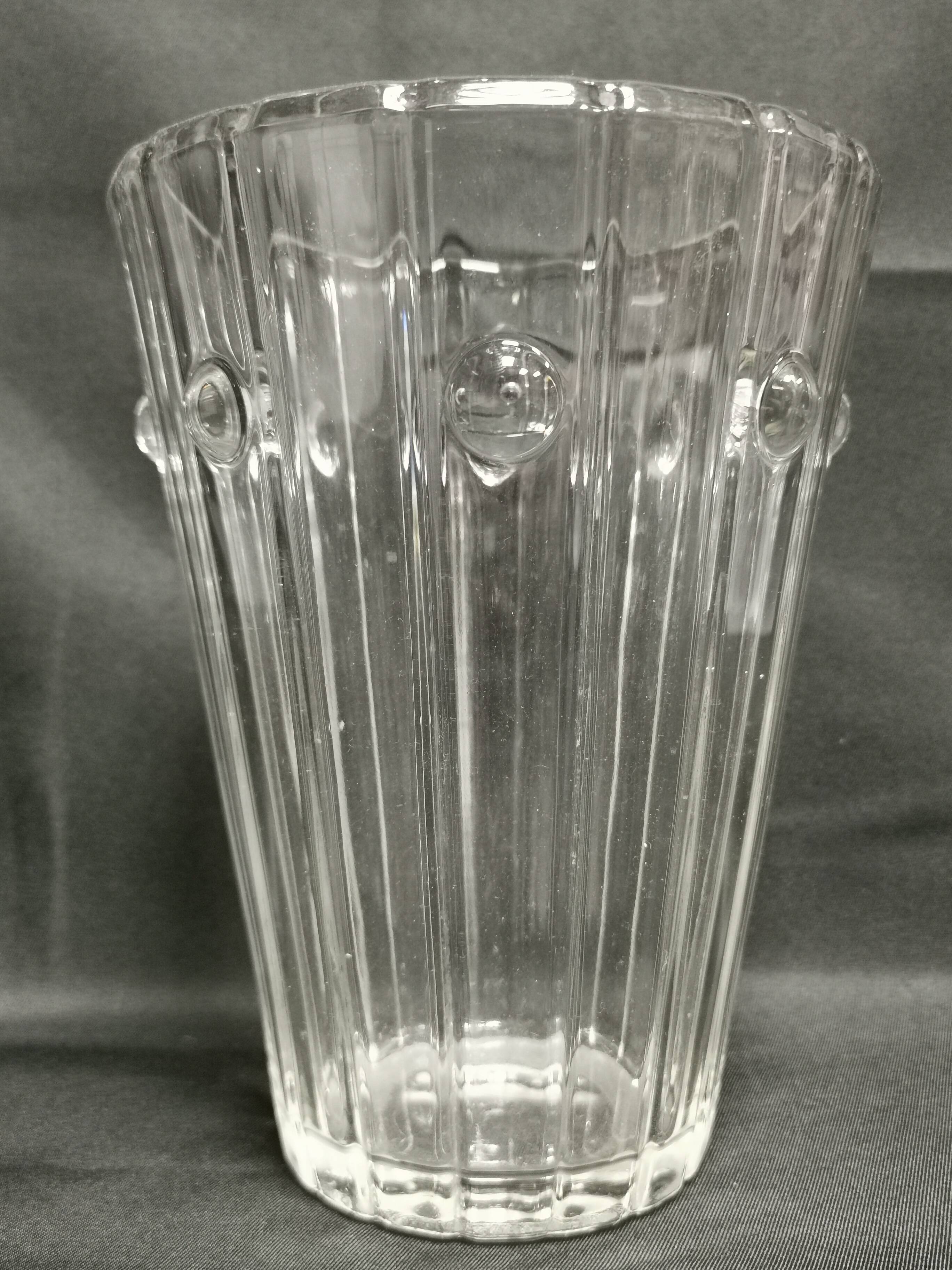 Stylish glass vase, art deco