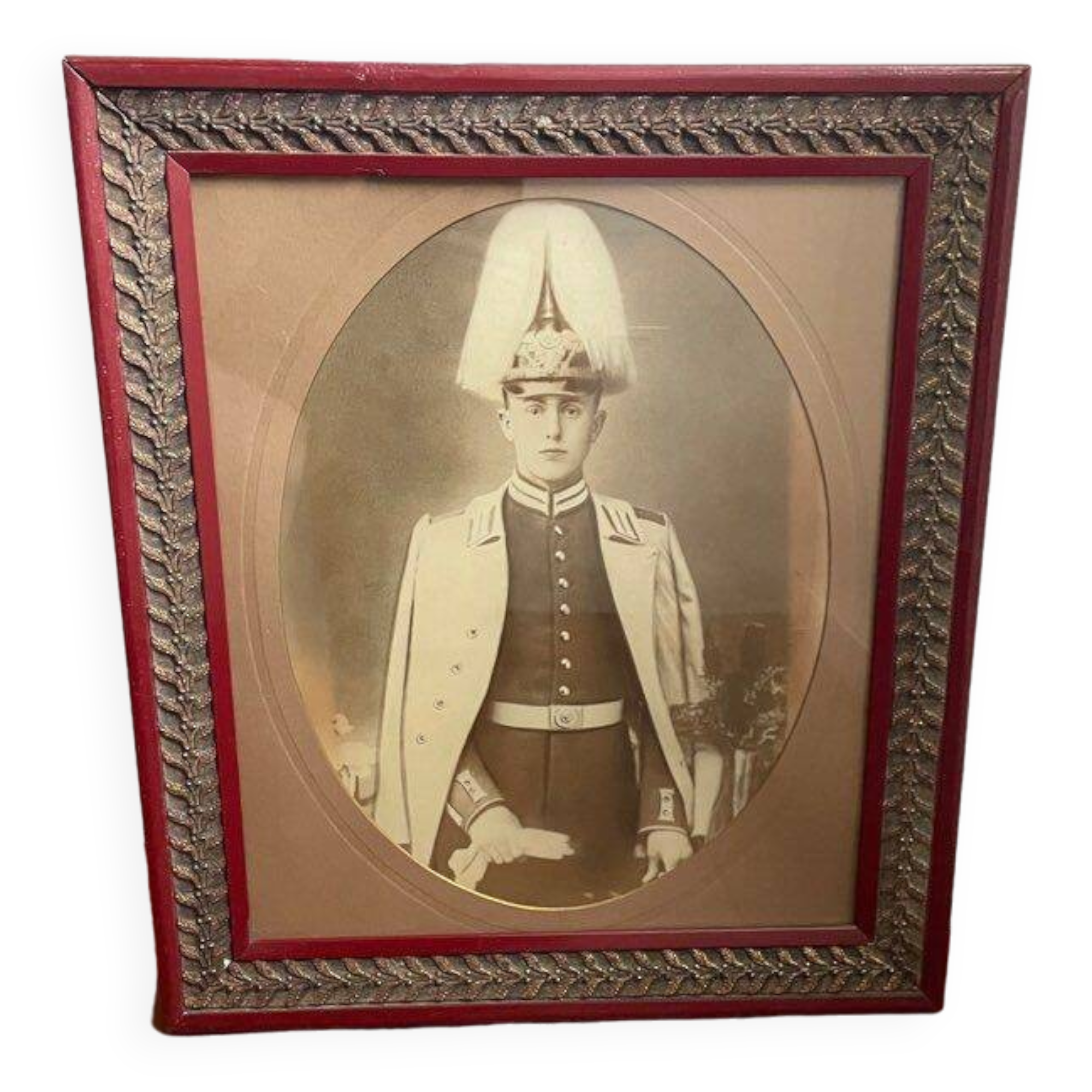 Old photo of an Alsatian soldier in the Prussian Imperial Guard