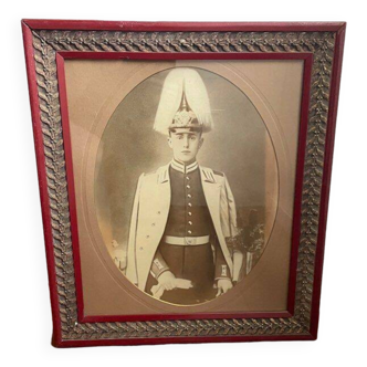 Old photo of an Alsatian soldier in the Prussian Imperial Guard