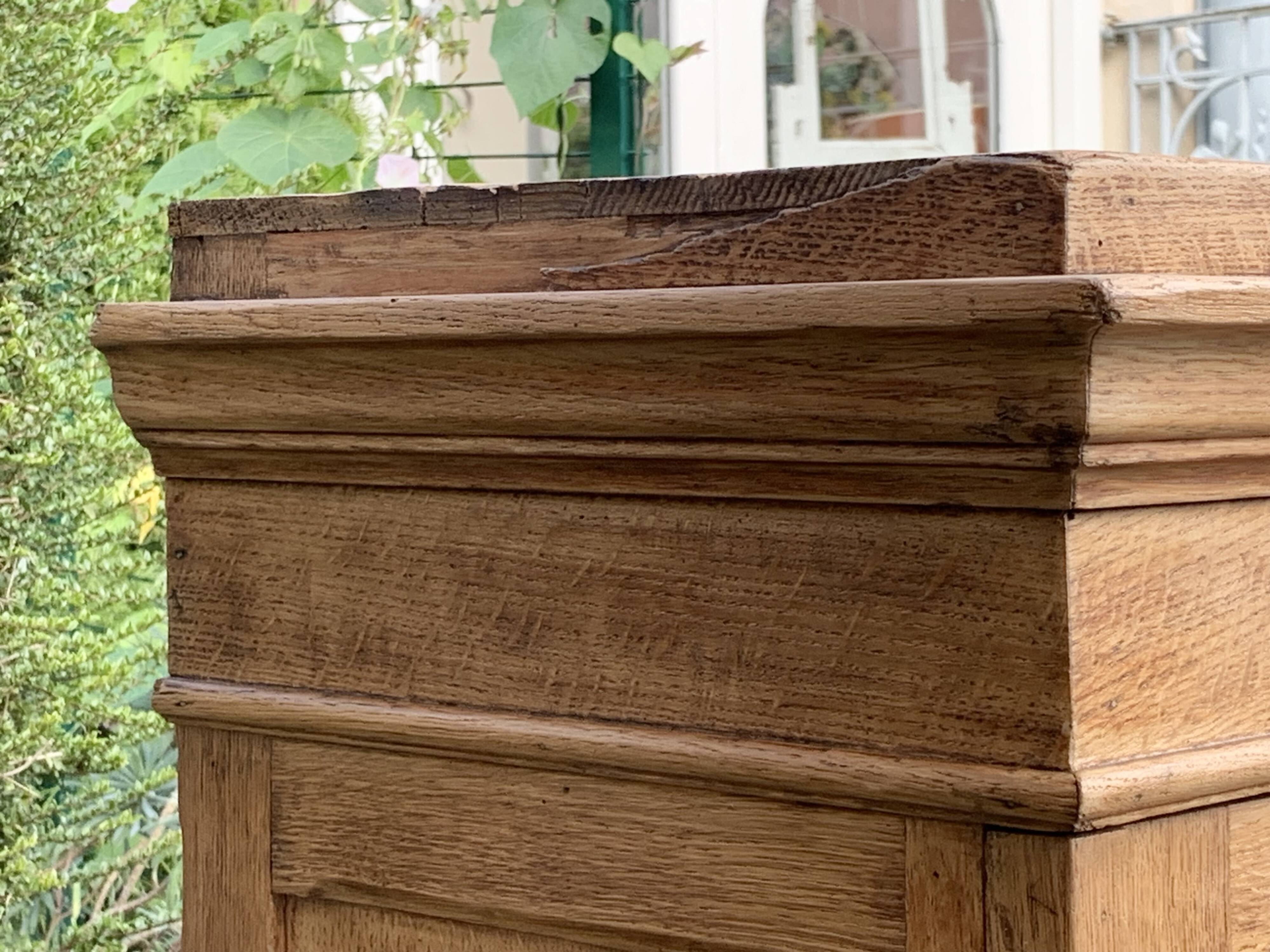 Solid raw oak notary cabinet, 1920
