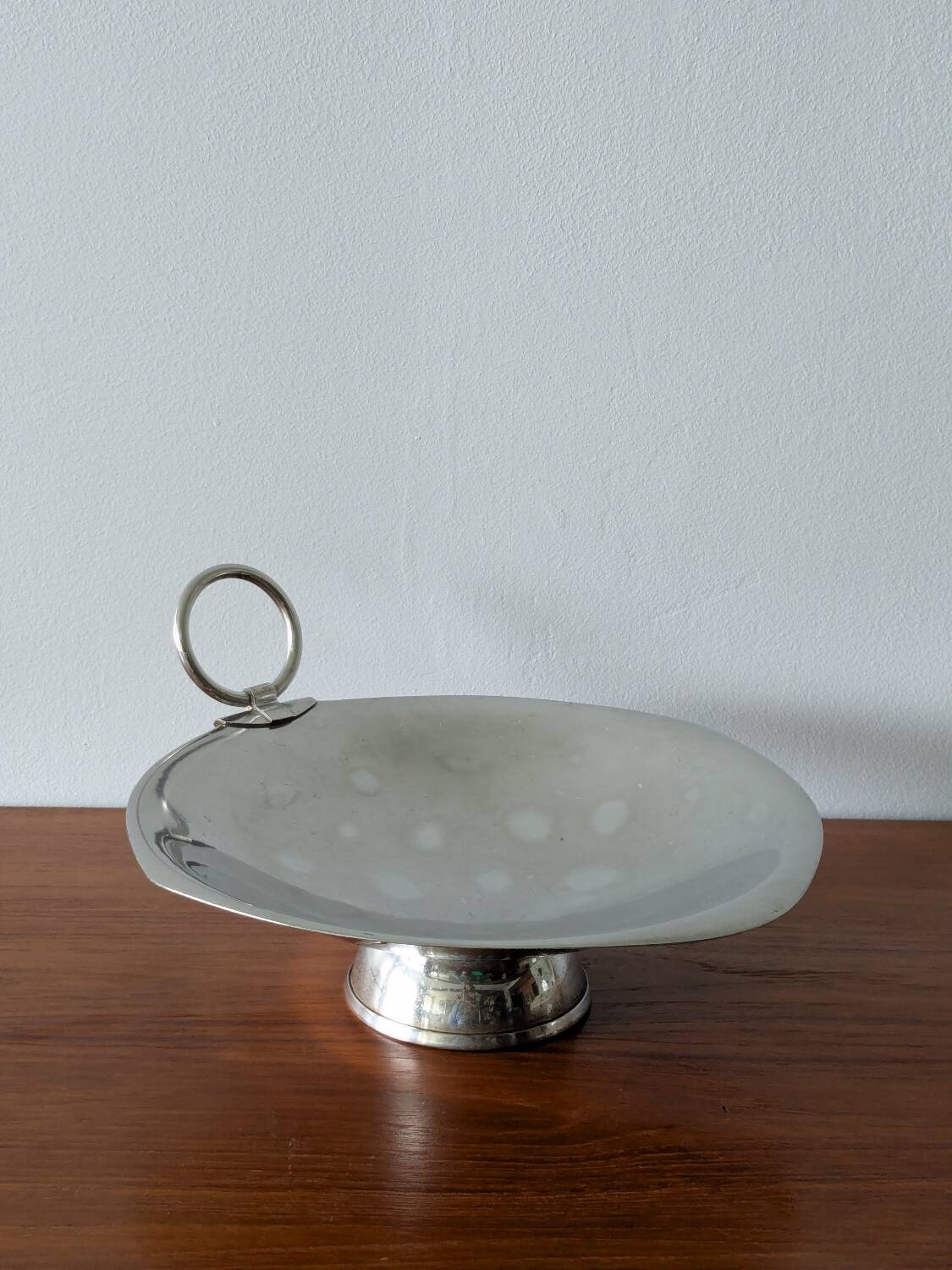 Large vintage metal fruit bowl