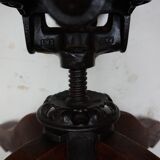 Antique Chesterfield Leather Bankers Swivel & Tilt Office Chair, 1930s