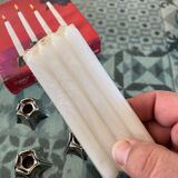 Set of 4 Minileuchter candlesticks BMF style Nagel vintage 1970