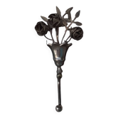 Ancienne patère métal "roses anciennes"