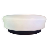 Lampe à poser ronde en verre opalin