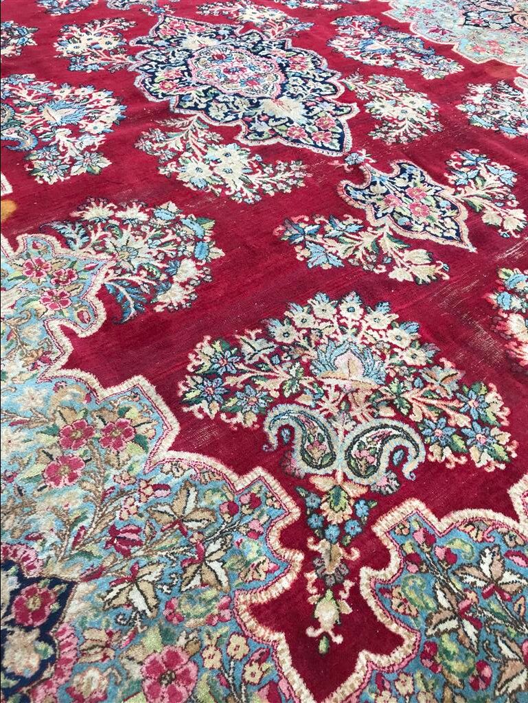Persian Kerman rug handmade 273 x 353 cm