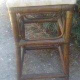 Chaise haute en bambou avec son coussin