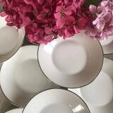 Limoge coffee service, silver fillet