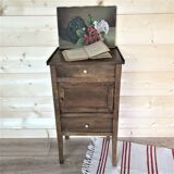 Ancient bedside in chestnut