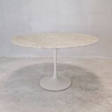 Knoll Marble Dining Table With 5 Chairs by Eero Saarinen, 1960s