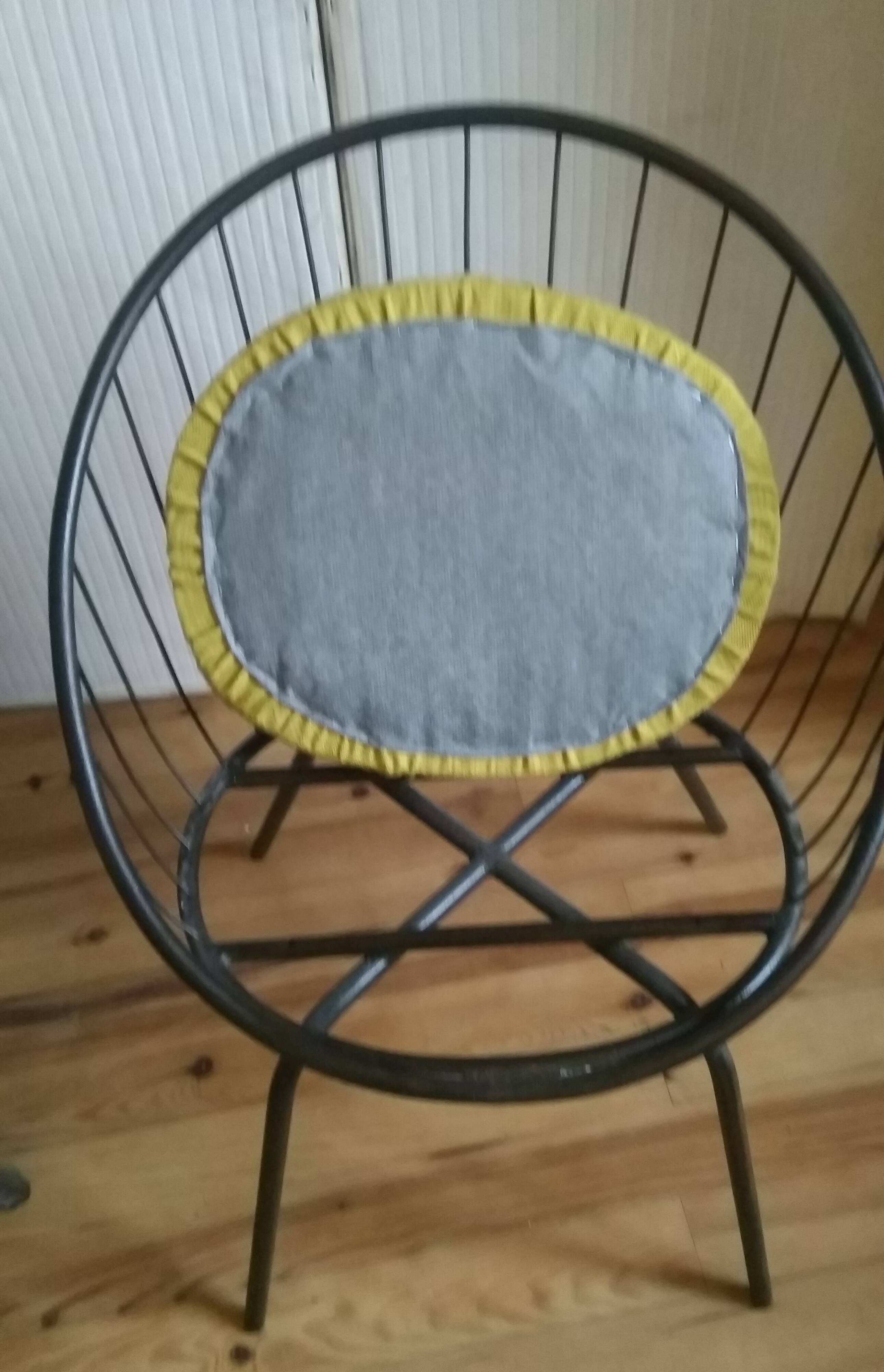 Basket chair, iron, 1950s.