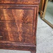 LOUIS XVI COMMODE IN MAHOGANY WITH 3 DRAWERS FROM THE 19TH CENTURY