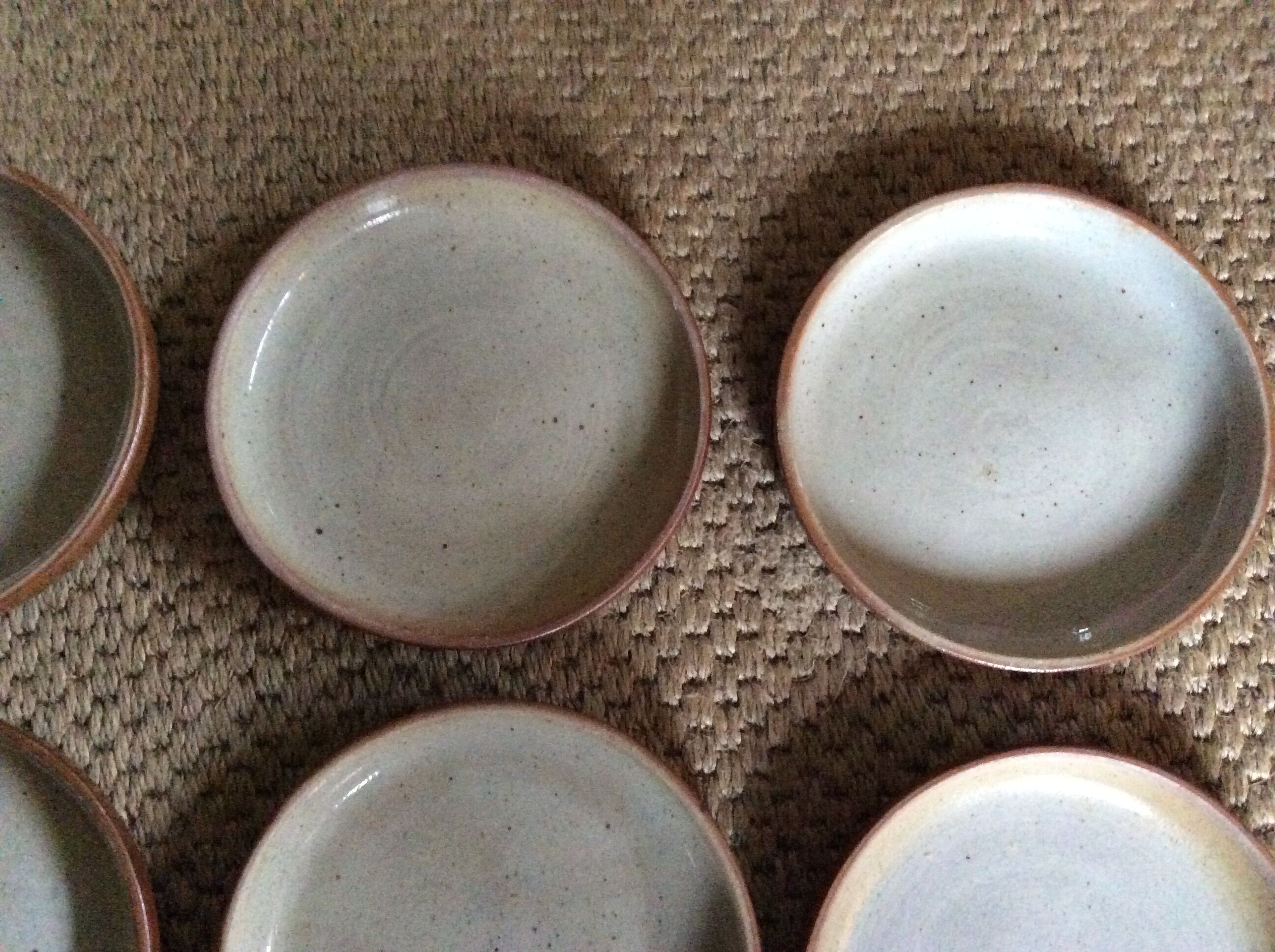 Series of 8 stoneware dessert plates