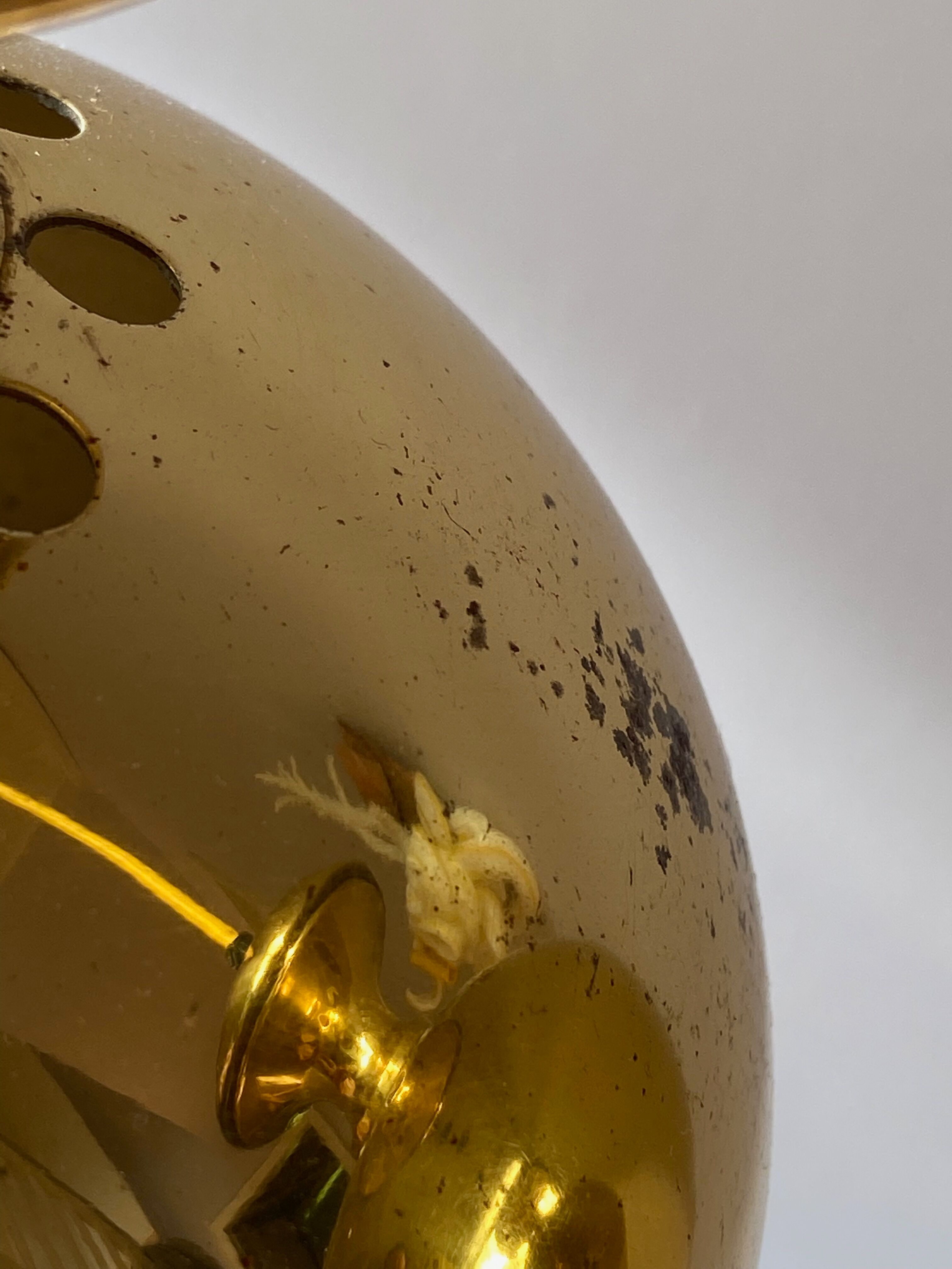 Set of three Vintage Golden Bell Scandi-Lamp Pendant Lamps 1960's Denmark