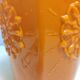 Postmodern Orange Encased Hand-Blown Glass Flower Vase, Empoli, Italy