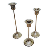 3 art deco candlesticks