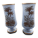 Pair of 19th century opaline crystal and gold vases