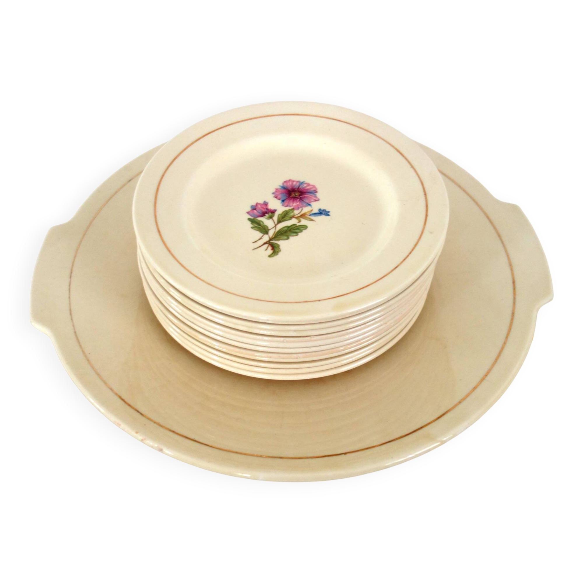 Gien vintage dessert service for 12 people