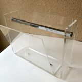 Roche & Bobois 80's vintage Plexiglas magazine rack