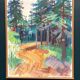 Swedish Oil on Canvas “Spår” by Gustaf Höglund, Vintage & Framed 57 × 49 cm