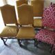Set of 10 Louis XIII style chairs in molded wood