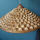 Conical shaped rattan suspension