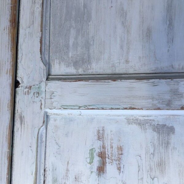 White patinated wardrobe