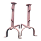 Pair of wrought iron fire dogs.