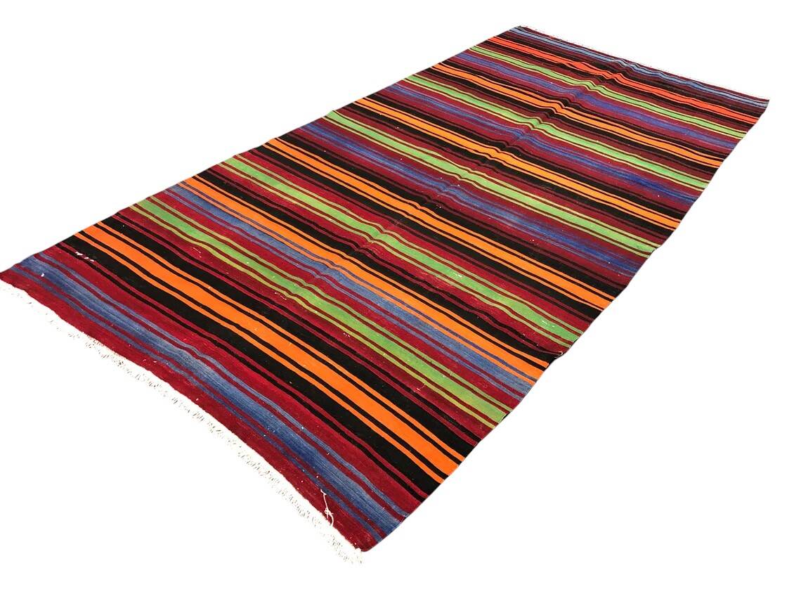 Organic Wool Tribal Kilim Rug