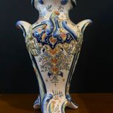 Pair of Desvres vases, signed Jules Verlingue, 1900