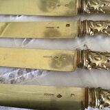 12 odiot knives in vermeil XlXeme