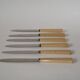 set of 6 beige bakelite knives 1960