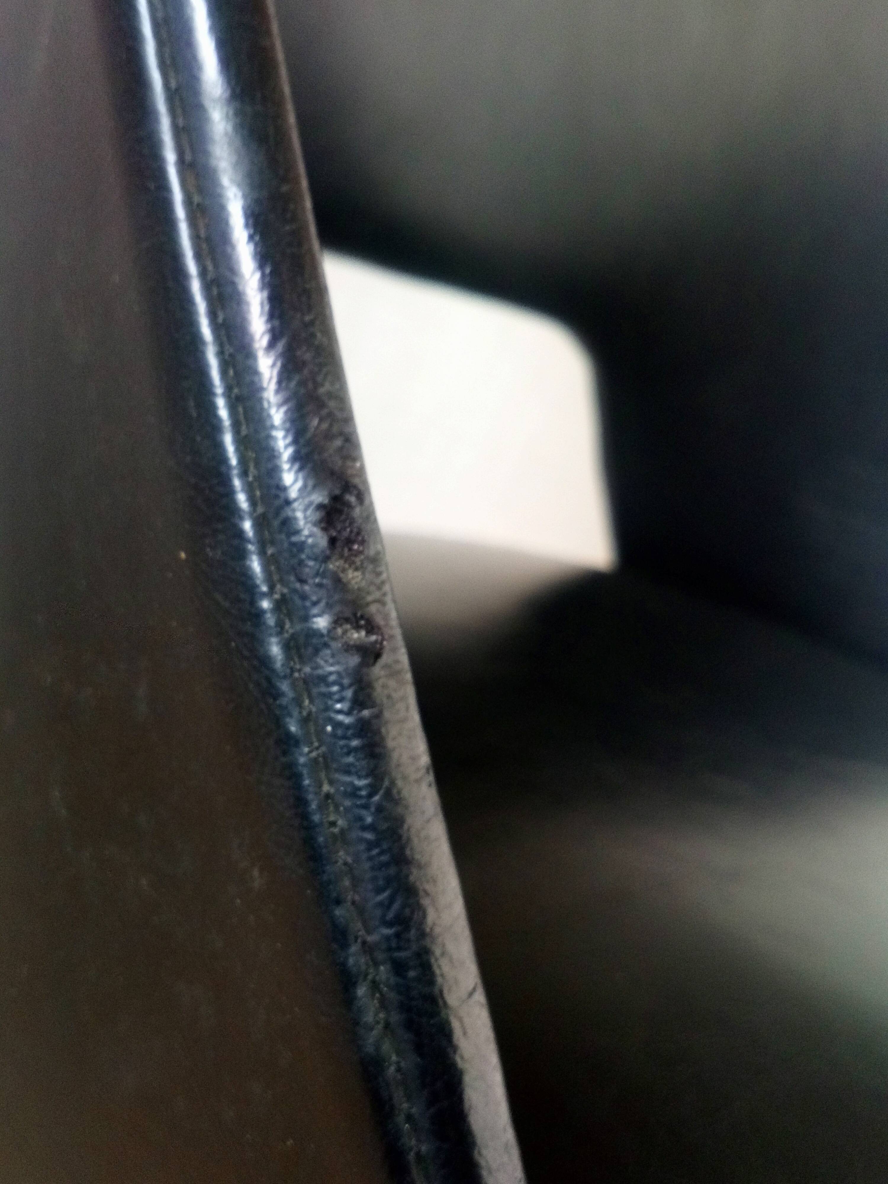 Leatherette black barrel chair