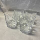Ensemble de 4 verres à whisky gravés