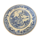 Assiette chinoise inspiré de la compagnie des indes famille blanc bleu fin du xixème siècle