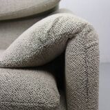Vico Magistretti "Maralunga" 3-seater and footstool re-upholstered For Cassina