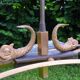 Golden chandelier fish pattern brass 6 branches art deco vintage fine 50s